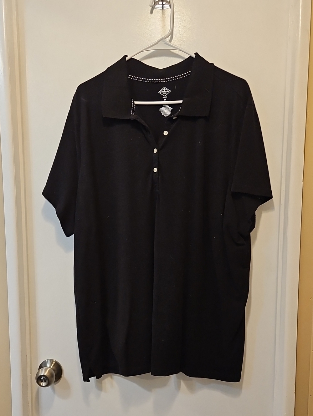 St. John's Bay Black Short-Sleeve Polo
